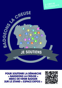 affiche badge de soutien au projet badgeons la Creuse